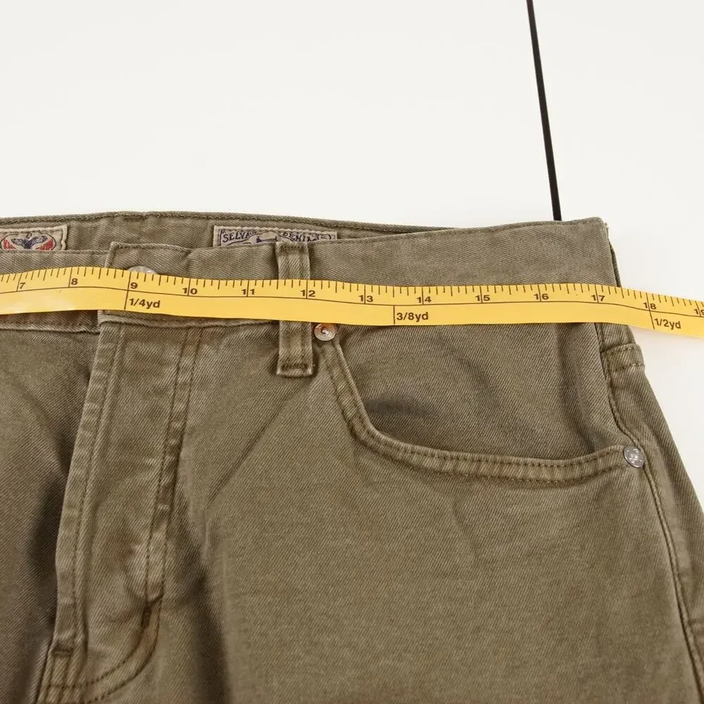 Adriano Goldschmied AG Kurabo Selvage Tellis Modern Slim Brown Jeans 32 x 34